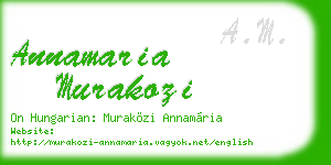 annamaria murakozi business card