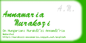 annamaria murakozi business card